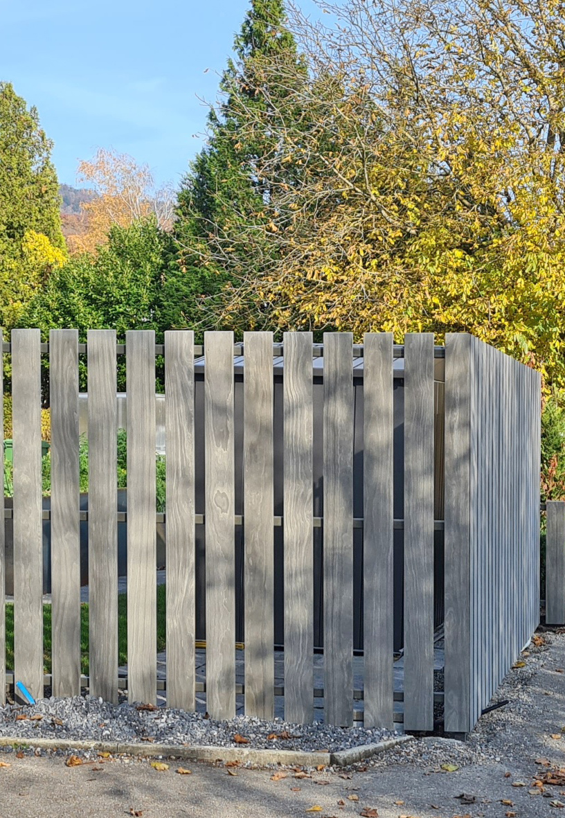 Accoya Holz Grey Gartenzaun